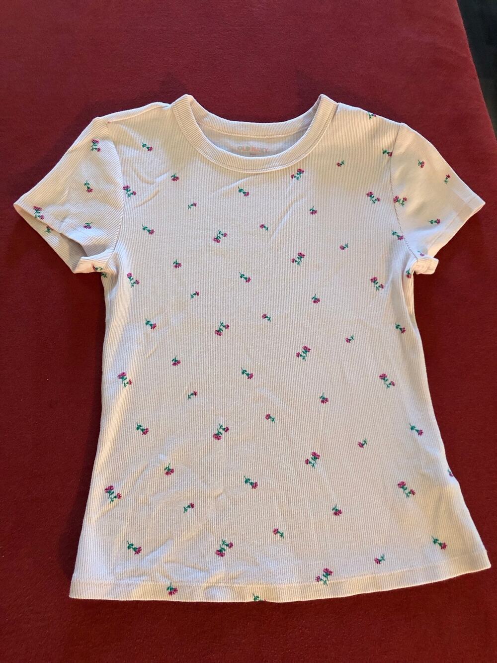 Old Navy light pink floral short sleeve t-shirt Size Small
